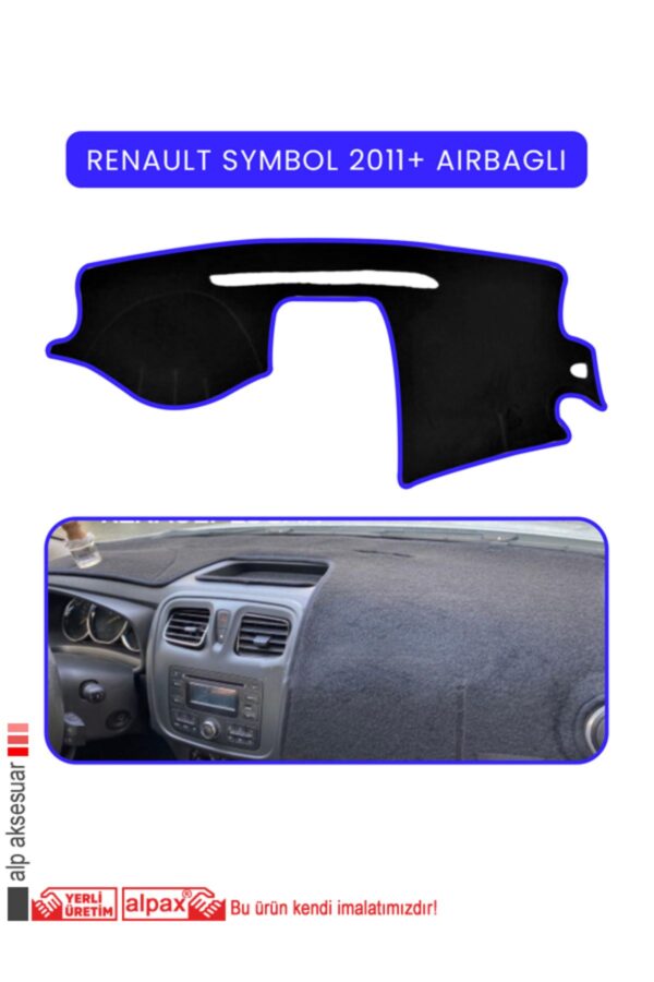 Renault Symbol 2011+ Airbag Torpido Koruyucu - Kenarı Mavi