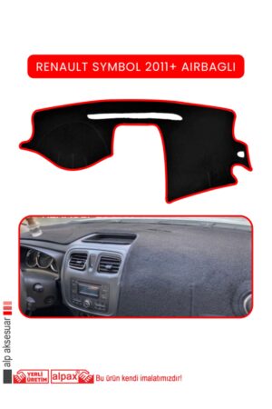 Renault Symbol 2011+ Airbag Torpido Koruyucu - Kenarı Kırmızı