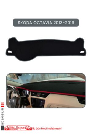 Skoda Octavia 2013-2019 Modellere Özel Torpido Koruyucu - Gri Kenar