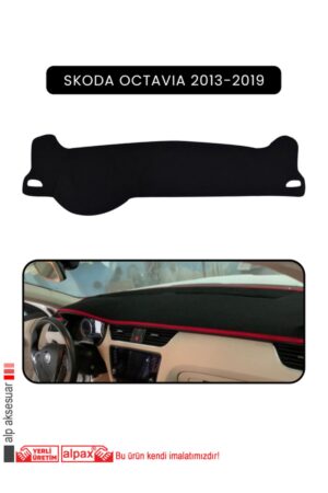 Skoda Octavia 2013-2019 Modellere Özel Torpido Koruyucu - Siyah Kenar