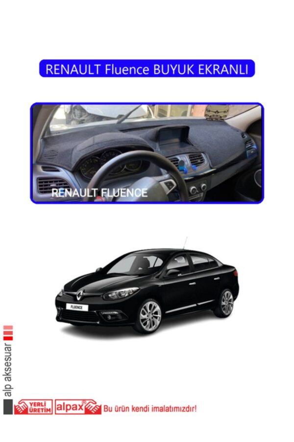 Fluence Buyuk Ekranlı Torpido Koruyucu - Mavi Kenar