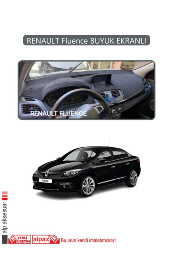 Fluence Buyuk Ekranlı Torpido Koruyucu - Kenarı Gri