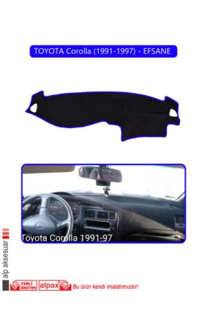 Toyota Corolla 1991-1997 Arası Modeller Için Oto Torpido Koruyucu - Mavi Kenar
