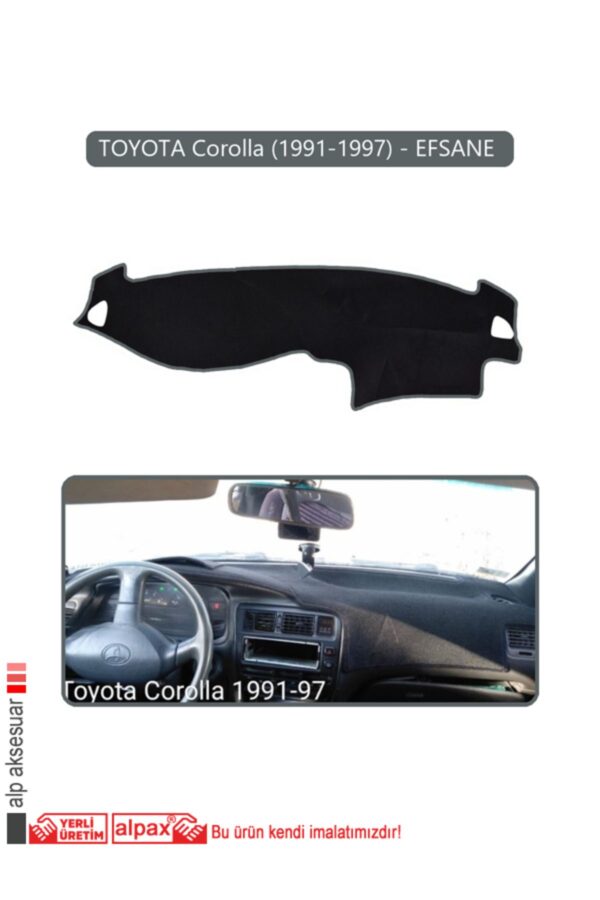 Toyota Corolla 1991-1997 Arası Modeller Için Oto Torpido Koruyucu - Gri Kenar