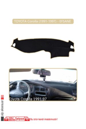 Toyota Corolla 1991-1997 Arası Modeller Için Oto Torpido Koruyucu - Bej Kenar