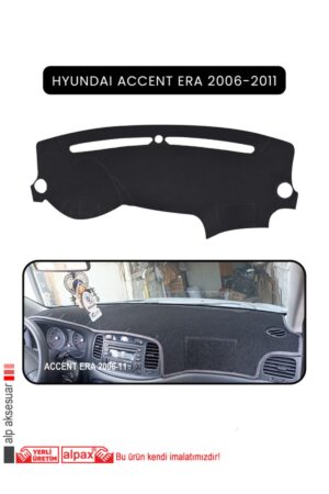 Hyundai Accent Era 2006-2011 Arası Modeller Için Oto Torpido Koruyucu - Siyah Kenar