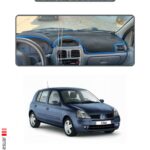 Renault Clio2 Ekranlı Modeller Için Oto Torpido Koruyucu - Gri Kenar