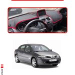 Renault Megane2 2002–2009 Buyuk Ekranlı Modeller Için Oto Torpido Koruyucu - Kırmızı Kenar