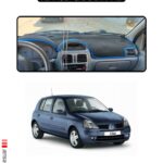 Renault Clio2 Ekranlı Modeller Için Oto Torpido Koruyucu - Siyah Kenar