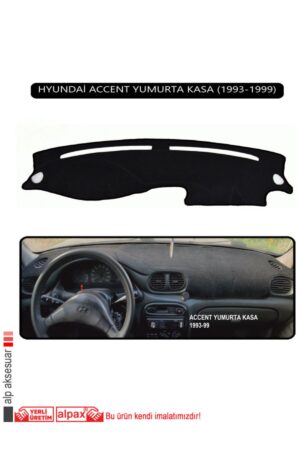 Hyundai Accent Yumurta Kasa 1993-1999 Modeller Için Oto Torpido Koruyucu- Siyah Kenar