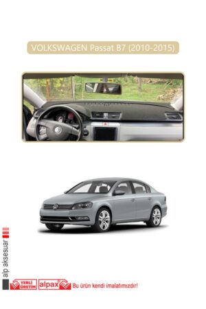 Volkswagen Passat B7 2010-2015 Modeller Için Oto Torpido Koruyucu - Bej Kenar