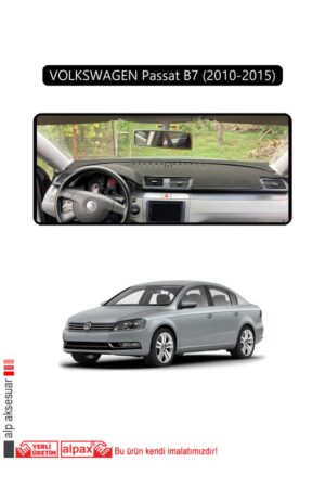 Volkswagen Passat B7 2010-2015 Modeller Için Oto Torpido Koruyucu - Siyah Kenar