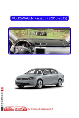 Volkswagen Passat B7 2010-2015 Modeller Için Oto Torpido Koruyucu - Mavi Kenar