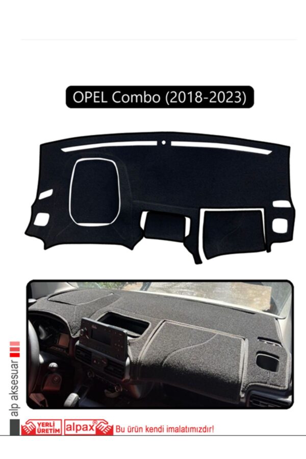 Opel Combo 18+ (2018-2023) Torpido Koruma Halısı - Siyah Kenar