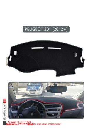 Peugeot 301 (2012+) Torpido Koruma Halısı - Gri Kenar