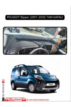 Peugeot Bipper (2007-2020) Tam Kapalı Torpido Koruma Halısı - Siyah Kenar