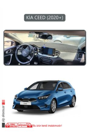 Kia Ceed 2020+ Torpido Koruma Halısı - Gri Kenar