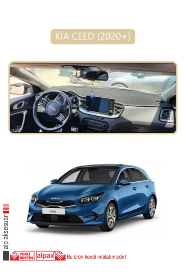 Kia Ceed 2020+ Torpido Koruma Halısı - Bej Kenar