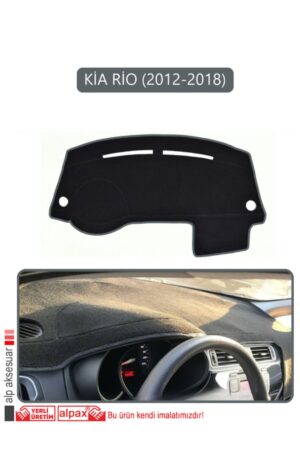 Kia Rio 2012-2018 Torpido Koruma Halısı - Gri Kenar