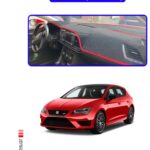 Seat Leon 2013-2020 Ön Örtüsü Göğüs Panel Torpido Koruma Koruyucu Kılıf - Mavi Kenar