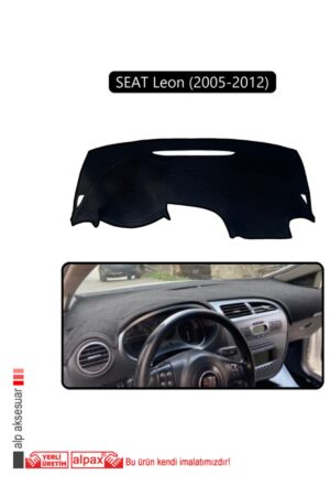 Seat Leon 2005-2012 Ön Örtüsü Göğüs Panel Torpido Koruma Koruyucu Kılıf - Siyah Kenar