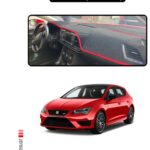Seat Leon 2013-2020 Ön Örtüsü Göğüs Panel Torpido Koruma Koruyucu Kılıf - Siyah Kenar