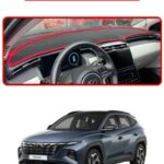 Hyundai Tucson 2021+ Torpido Koruma Halısı - Kırmızı Kenar