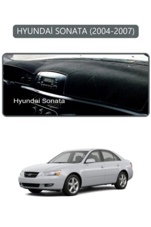 Hyundai Sonata 2004-2007 Torpido Koruma Halısı - Gri Kenar