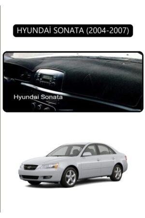 Hyundai Sonata 2004-2007 Torpido Koruma Halısı - Siyah Kenar