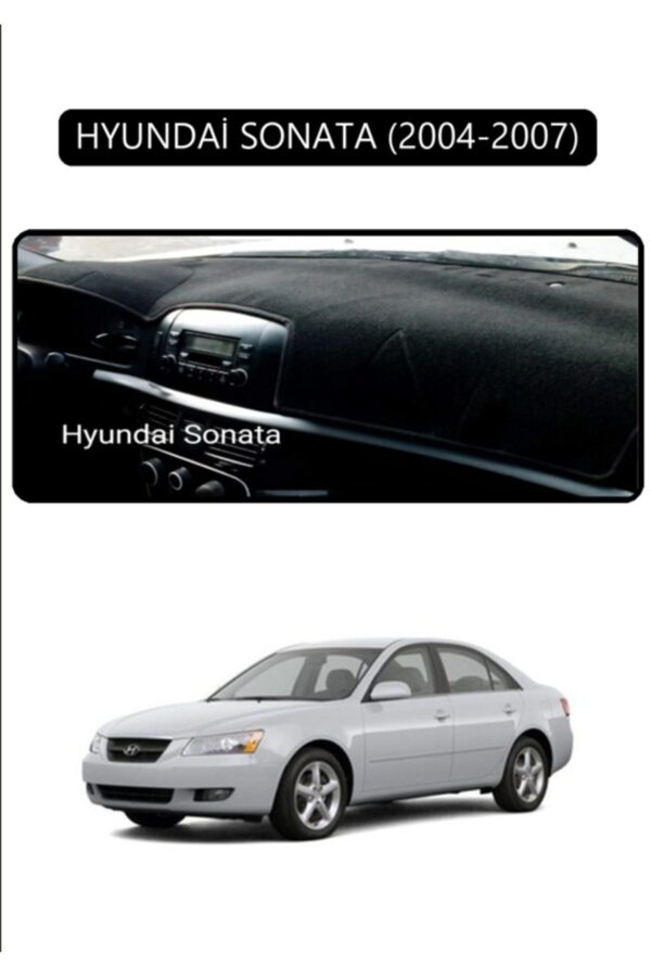 Hyundai Sonata 2004-2007 Torpido Koruma Halısı - Siyah Kenar