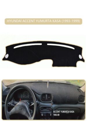 Hyundai Accent Yumurta Kasa 1993-1999 Torpido Koruma Halısı - Bej Kenar