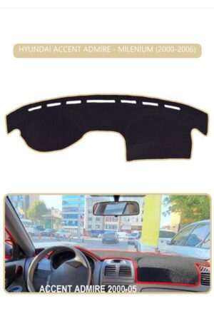 Hyundai Accent Admire/Milenium 2000-2006 Torpido Koruma Halısı - Bej Kenar