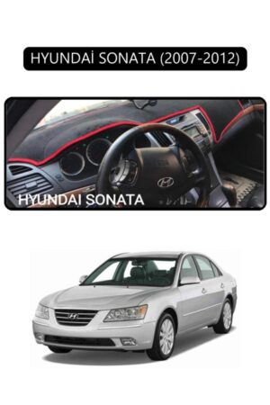 Hyundai Sonata 2007-2012 Torpido Koruma Halısı - Siyah Kenar