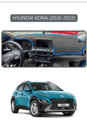 Hyundai Kona 2020-2022 Torpido Koruma Halısı - Gri Kenar