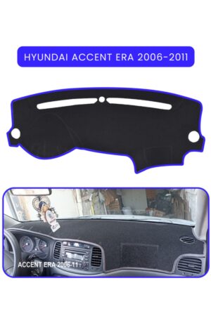 Hyundai Accent Era 2006-2011 Torpido Koruma Halısı - Mavi Kenar