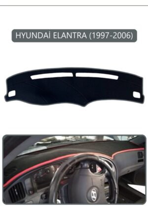 Hyundai Elantra 1997-2006 Torpido Koruma Halısı - Gri Kenar