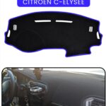 Cıtroen C-Elysee - Peugeot 301 Uzun Torpido Koruma Halısı - Mavi Kenar