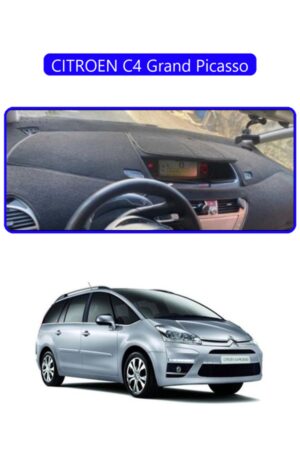 Cıtroen C4 Grand Picasso Torpido Koruma Halısı - Mavi Kenar