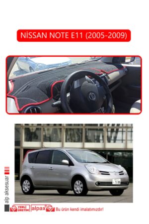 Nissan Note E11 2005-2009 Torpido Koruma Halısı - Kırmızı Kenar