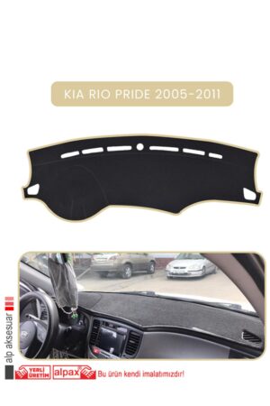 Kia Rio Pride 2005-2011 Torpido Koruma Halısı - Bej Kenar
