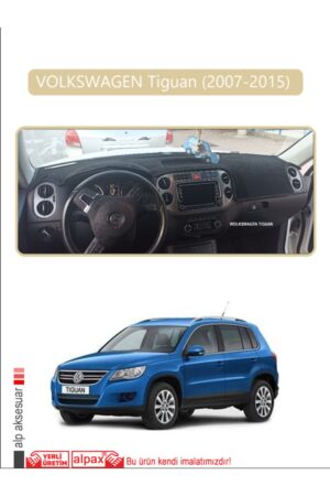 Volkswagen Tiguan 2007-2015 Torpido Koruma Halısı Araca Özel Üretim - Kenarı Bej