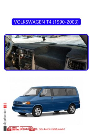Volkswagen T4 1990-2003 Torpido Koruma Halısı Araca Özel Üretim - Kenarı Mavi