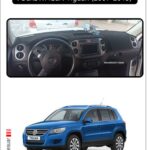 Volkswagen Tiguan 2007-2015 Torpido Koruma Halısı Araca Özel Üretim - Kenarı Siyah