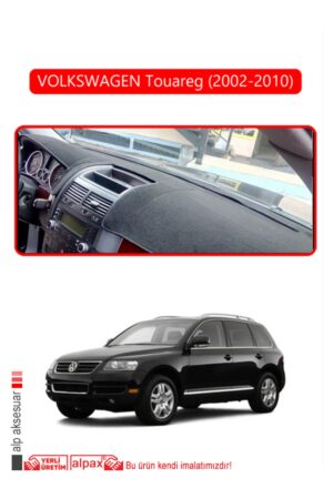 Volkswagen Touareg 2002-2010 Torpido Koruma Halısı Araca Özel Üretim - Kenarı Kırmızı