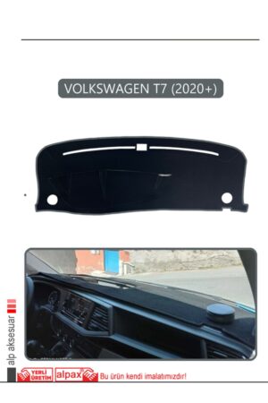 Volkswagen T7 2020+ Torpido Koruma Halısı Araca Özel Üretim - Kenarı Gri