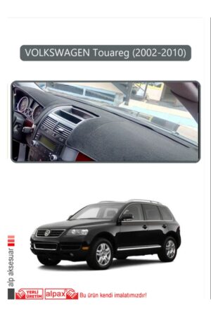 Volkswagen Touareg 2002-2010 Torpido Koruma Halısı Araca Özel Üretim - Kenarı Gri