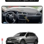 Volkswagen Tiguan 2016+ Torpido Koruma Halısı Araca Özel Üretim - Kenarı Siyah