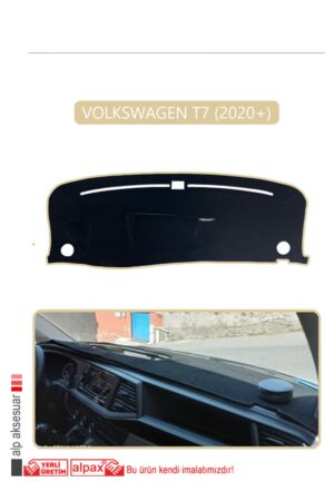 Volkswagen T7 2020+ Torpido Koruma Halısı Araca Özel Üretim - Kenarı Bej
