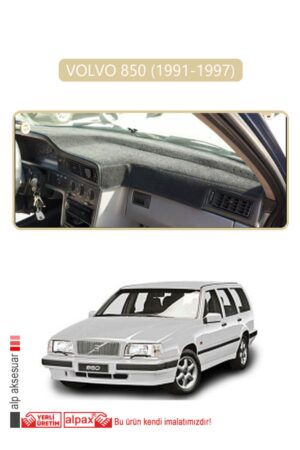 Volvo 850 1991-1997 Torpido Koruma Halısı Araca Özel Üretim - Kenarı Bej