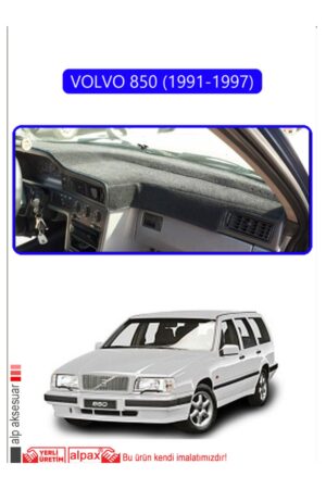 Volvo 850 1991-1997 Torpido Koruma Halısı Araca Özel Üretim - Kenarı Mavi